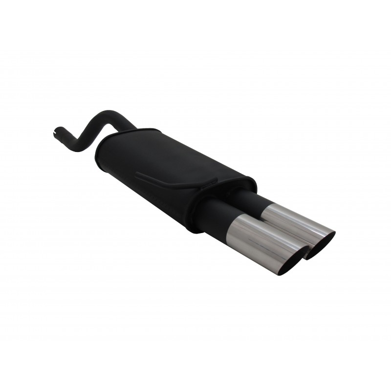 scarico sportivo clio 2 1.2 1.4 novus taglio obliquo sottile