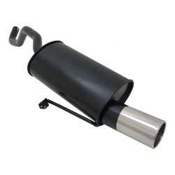 silenziatore sportivo renault clio III singolo 90mm novus bordo grosso