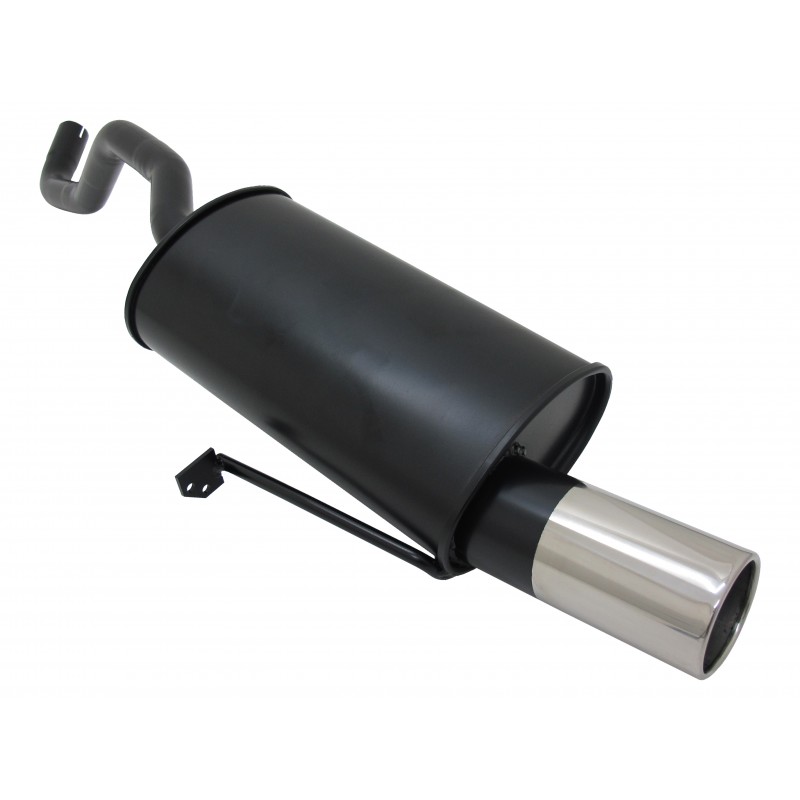 silenziatore sportivo renault clio III singolo 90mm novus bordo grosso