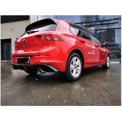 scarico sportivo posteriore volkswagen golf VIII 100mm dx sx con sottoparaurti