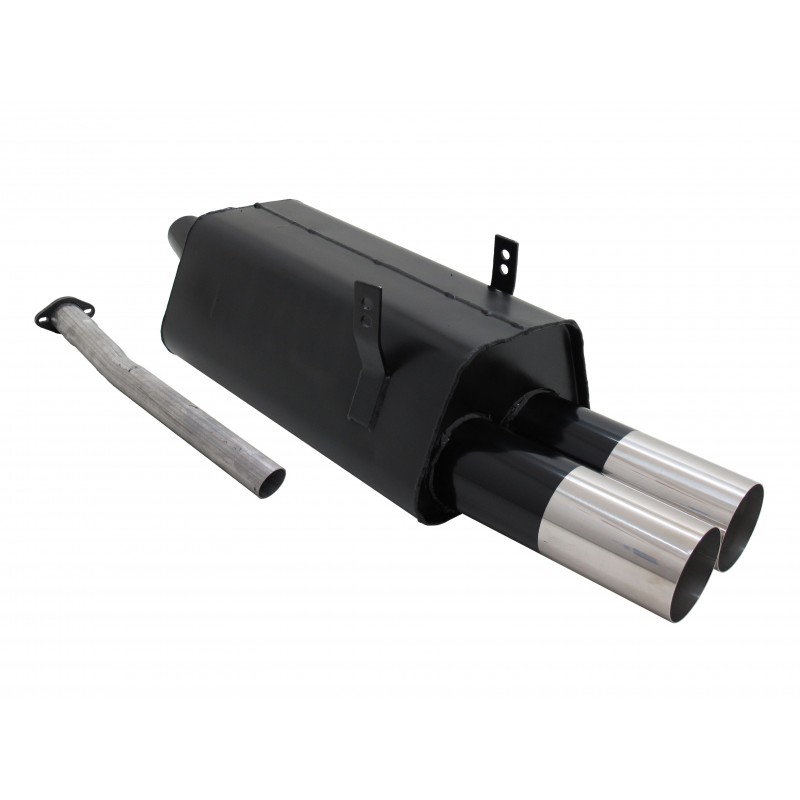 MARMITTA SPORTIVA BMW E36 NOVUS 2 X 76MM ACCIAIO BORDO SOTTILE