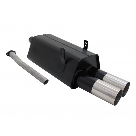 MARMITTA SPORTIVA BMW E36 NOVUS 2 X 76MM ACCIAIO BORDO SOTTILE