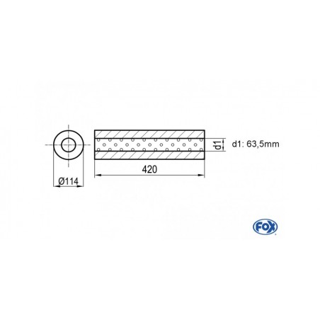 silenziatore universale a saldare diametro cassa 100mm innesto 60mm
