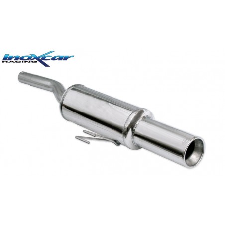 scarico sportivo punto prima serie singolo tondo da 80mm acciaio