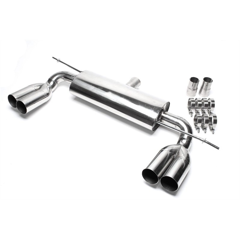 scarico duplex in acciaio volkswagen golf V PLUS 1K 1KP dx sx