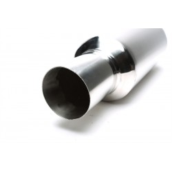 silenziatore scarico universale da 100 mm acciaio saldabile taglio sottile 63.5mm