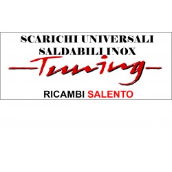 silenziatore universale Tondo acciaio a saldare con uscita 100mm taglio obliquo