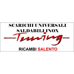 Marmitta universale in acciaio inox SALDABILE CON USCITA 87mm tagli obliquo