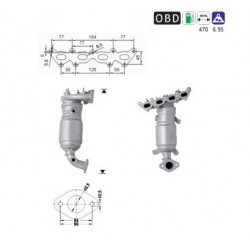 Catalizzatore ricambio magnaflow Grande punto / 500L 1400 16v motore 843A1000