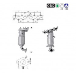 Catalizzatore ricambio magnaflow Grande punto / 500L 1400 16v motore 843A1000