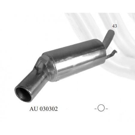 Scarico sportivo in acciaio per autobianchi Y10 fire 1100cc 88/92