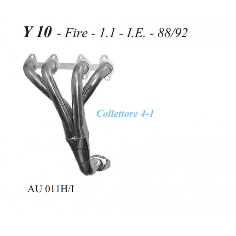 COLLETTORE 4 IN 1 ACCIAIO INOX AUTOBIANCHI Y10 FIRE 88/92