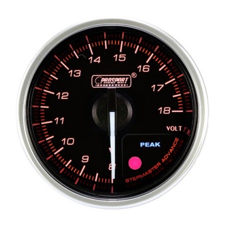 manometro volt metro diam 52mm prosport serie supreme 12v