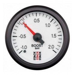 manometro turbo STACK -1+2 BAR, BIANCO ST3161 52mm