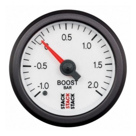 manometro turbo STACK -1+2 BAR, BIANCO ST3161 52mm