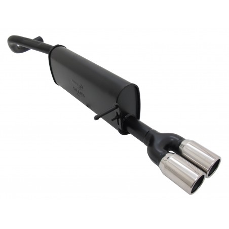 scarico posteriore sportivo marmitta seat ibiza 6j 6p 2x76mm tondi sport