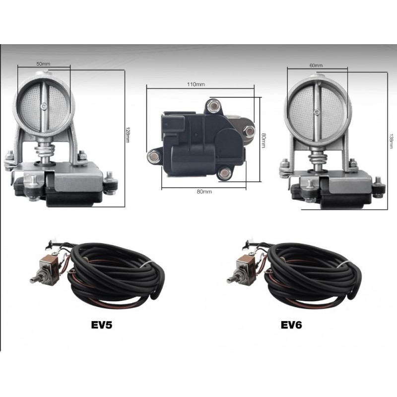 valvola di scarico elettronica chiusura collettore da 50mm o 60mm EV5 EV6