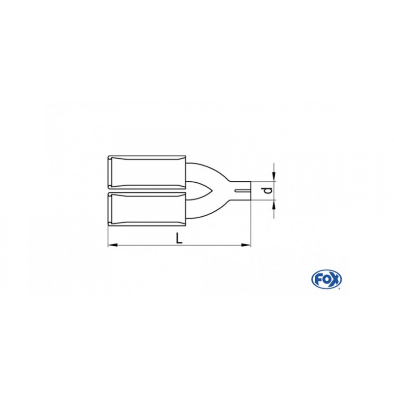 TERMINALE MARMITTA CODINO 2*100 FOX RACING ACCIAIO