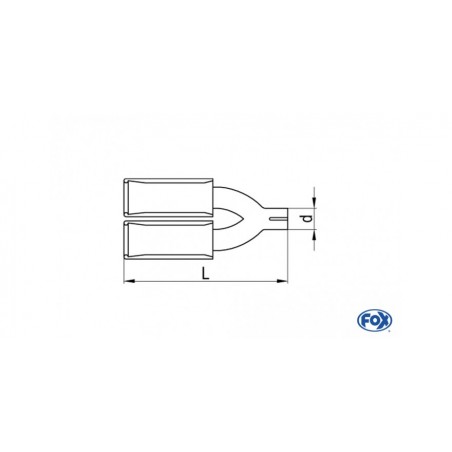 TERMINALE MARMITTA CODINO 2*100 FOX RACING ACCIAIO