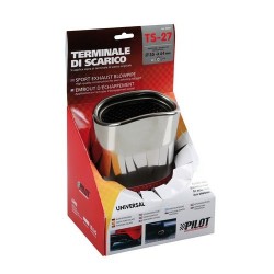 Terminale di scarico in acciaio inox lucidato 60081