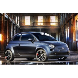 scarico sportivo fiat 500 1400 16v 100cv dal 2007 2x70mm racing