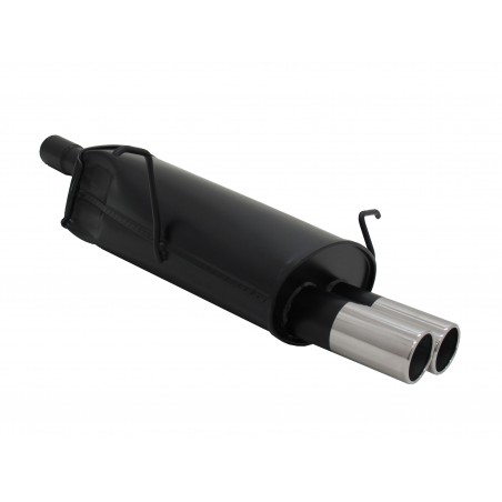 Scarico sportivo marmitta racing per BMW E46 2x76mm bordo grosso