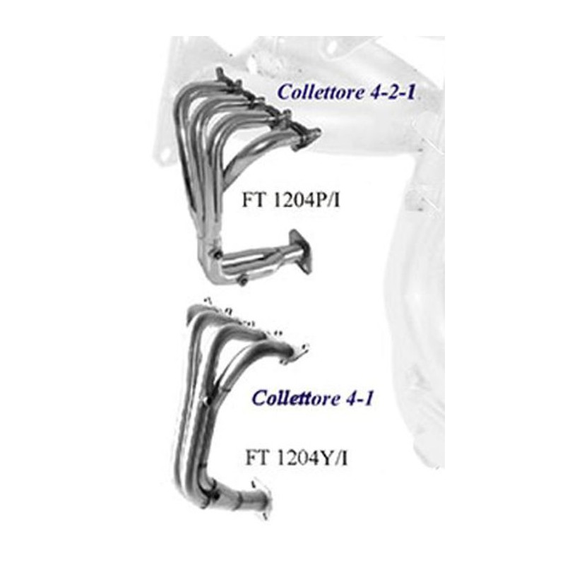 collettore 4 in 1 o 4 2 1 fiat panda dal 2004 nuovo modello acciaio sportivo