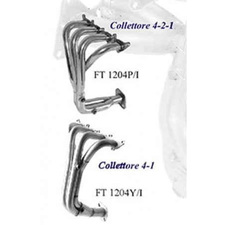 collettore 4 in 1 o 4 2 1 fiat panda dal 2004 nuovo modello acciaio sportivo