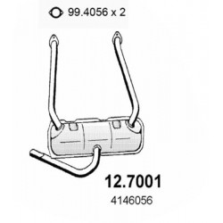 silenziatore marmitta posteriore fiat 500F L  modello storico