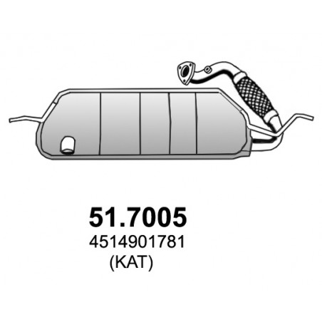 Marmitta finale posteriore mercedes Smart 800 diesel Euro 4 con fap FTS