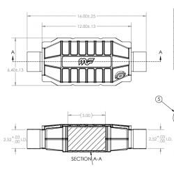 Catalizzatore 60mm 99036HM metallico 200 celle con CO2 sensor