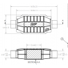 Catalizzatore 60mm 99036HM metallico 200 celle con CO2 sensor