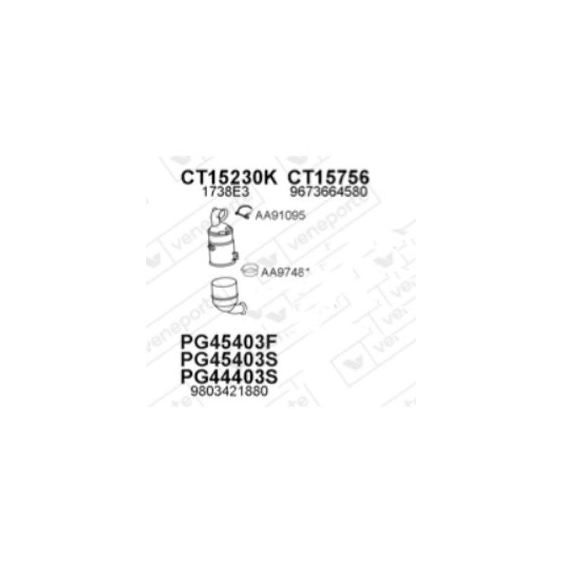 catalizzatore citroen peugeot AS FD5121 CT15230K PG 45403S