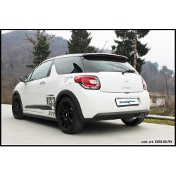 scarico singolo posteriore sportivo per citroen ds3 1600 thp racing turbo 207cv