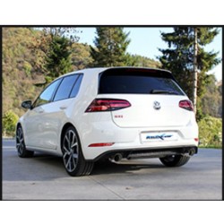 doppio scarico marmitta sportivo inox golf vii 7. 5 maggiorato 76mm
