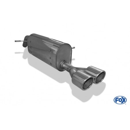 Scarico acciaio sportivo Peugeot 207 2x100 Fox Racing Inox HDI