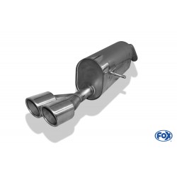 Scarico acciaio sportivo Peugeot 207 2x100 Fox Racing Inox HDI