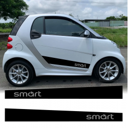 scarico sportivo mercedes smart doppia uscita dx + sx 76mm inox