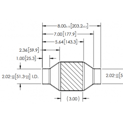 catalizzarore universale diesel e benzina magnaflow 94006