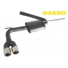 Scarico sportivo ASSO 2x76mm per Audi A3 8V 1.2TFSI 1.6TDI