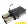 Scarico sportivo silenziatore Novus per Fiat 500S 1.2 2x76mm