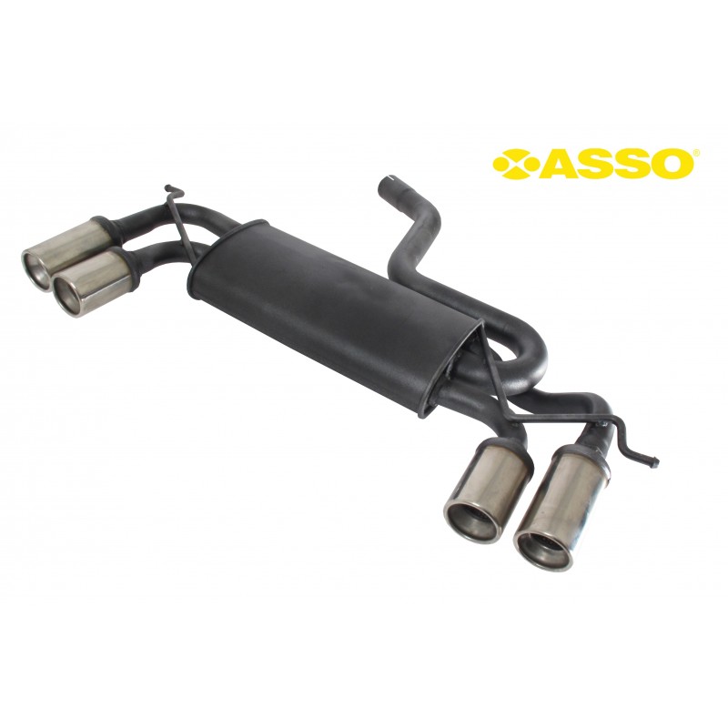 Scarico duplex ASSO 2x76mm L/R Audi A3 8P destra sinistra doppia