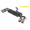 Scarico duplex ASSO 2x76mm L/R Audi A3 8P destra sinistra doppia