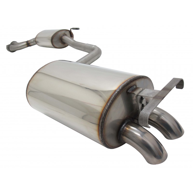 Scarico sportivo completo acciaio inox Mercedes W201 con doppia USCITA