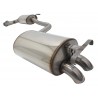 Scarico sportivo completo acciaio inox Mercedes W201 con doppia USCITA