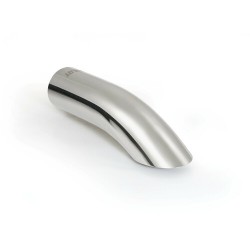 Terminale di scarico in acciaio inox lucidato CANNA IN BASSO