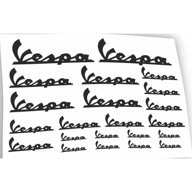 adesivi vespa personalizzabili colore a scelta kit 22 pz