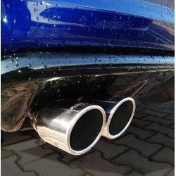 Terminale rotondo id 63mm doppio inclinato acciaio inox - TRX/18