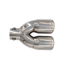 Terminale rotondo id 63mm doppio inclinato acciaio inox - TRX/18