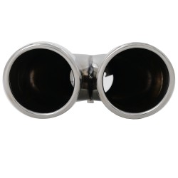 Terminale rotondo id 63mm doppio inclinato acciaio inox - TRX/18